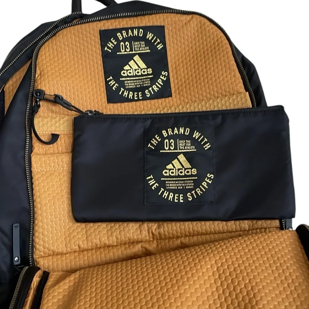 Adidas Creator backpack. Black. Tech friendly with laptop sleeve. New with tags. - Picture 10 of 12